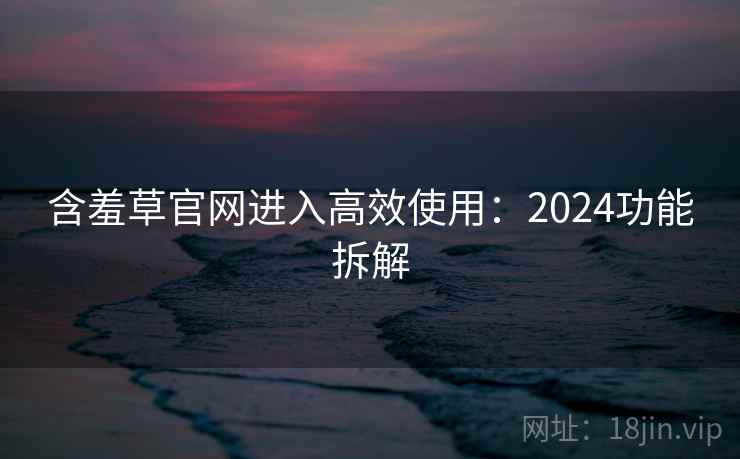 含羞草官网进入高效使用：2024功能拆解