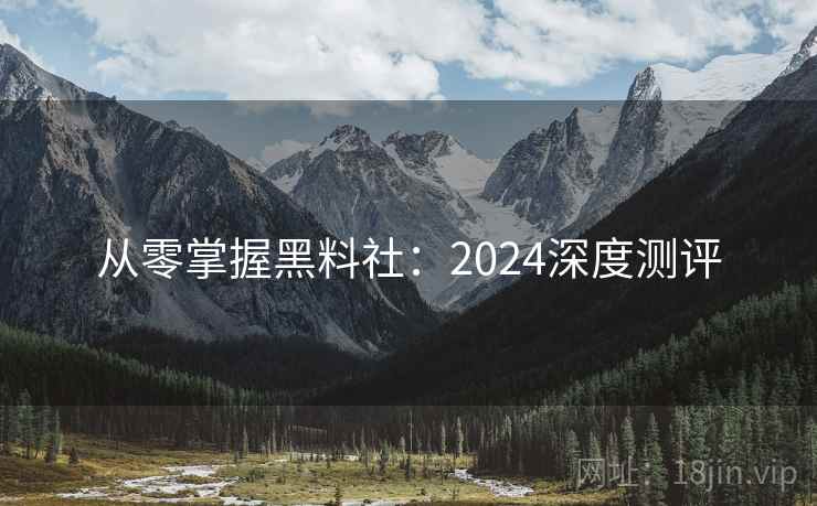从零掌握黑料社：2024深度测评