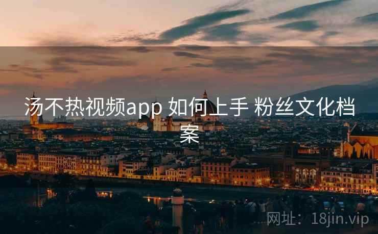 汤不热视频app 如何上手 粉丝文化档案