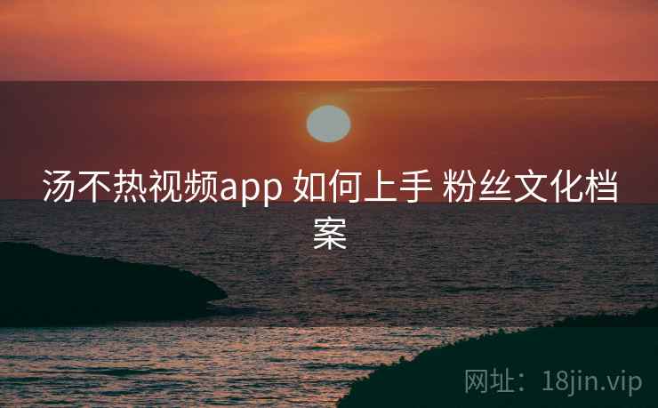 汤不热视频app 如何上手 粉丝文化档案
